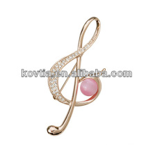 Alibaba website gold jewelry pink opal brooch austria crystal women accessories